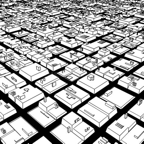 Megalopolis City of Buildings Vector Stock Vector - Illustration of ...