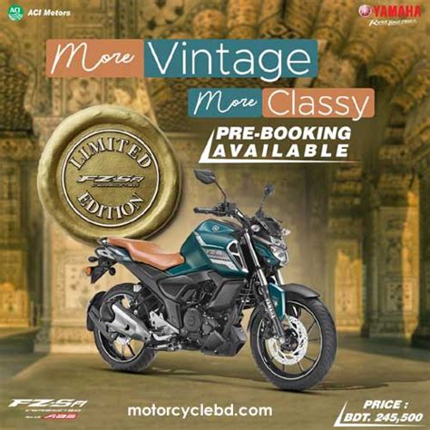 Pre Booking Of Yamaha Fz S Fi V3 Abs Vintage Edition Started Motorcyclebd