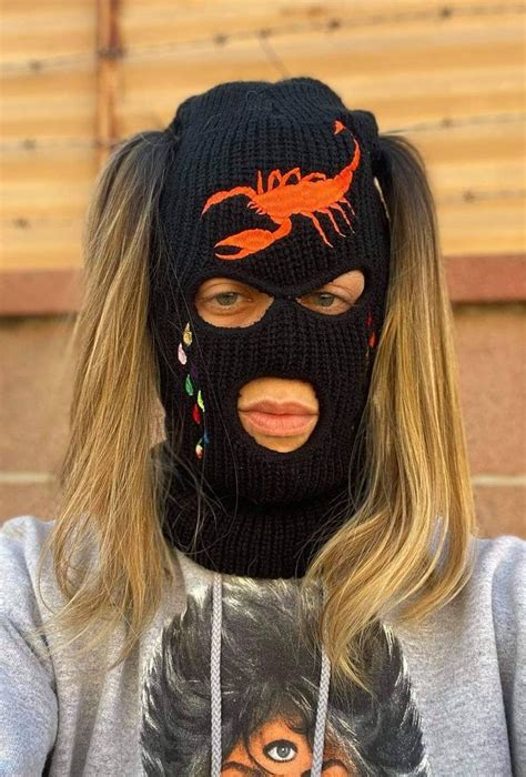 Pigtails Ski Mask Pig Tails Balaclava Black Etsy Canada Pigtails