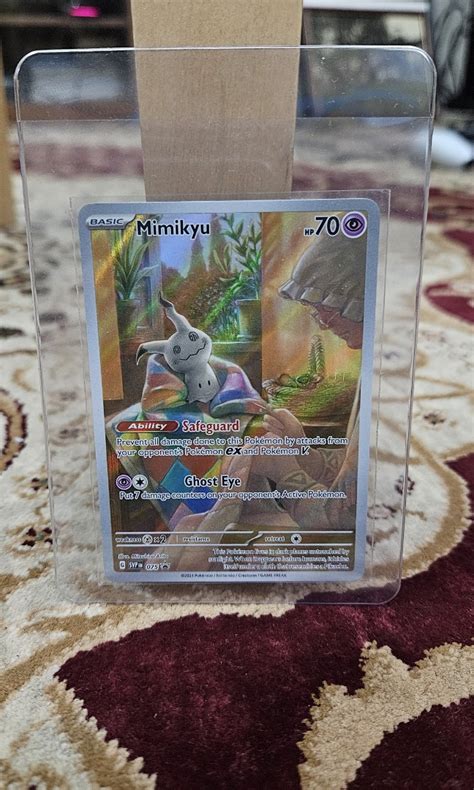 Pokemon Mimikyu ETB Promo W Pokemon Center Stamped 075 Paldean