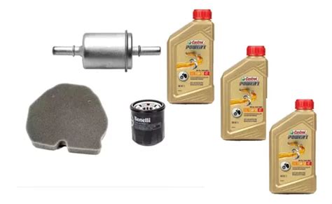 Kit Service Aceite Castrol Filtros Tnt 300 302 Benelli Tala