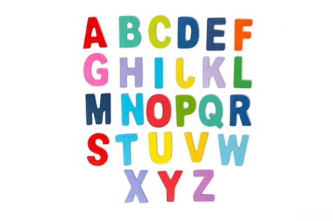 Premium Photo Wooden Block Capital Letters Abc Letters Including