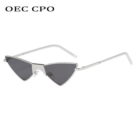 New Fashion Women Cat Eye Sunglasses Women Brand Colorful Small Alloy