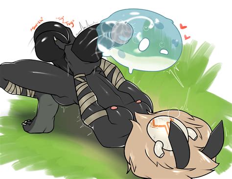 Rule 34 Anthro Artisticwolfie Ball Fondling Balls Big Balls Big Penis Cum Cum In Slime Furry