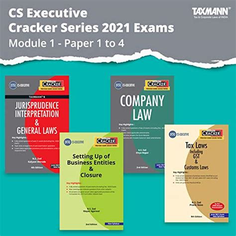 Buy Taxmann S Combo For Cs Executive Cracker Series Exams Module