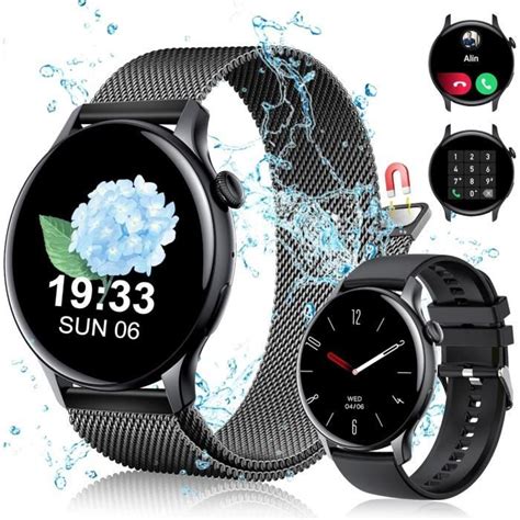 Montre connectée pour hommes et femmes écran Amoled de 1 43 pouces 2