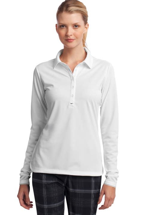 Ladies Nike Golf Long Sleeve Dri Fit Stretch Tech Polo The Monogram Company