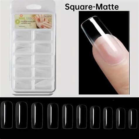 Coffin Long Fake Nails Clear Acrylic Nails Coffin Shaped - Temu United ...