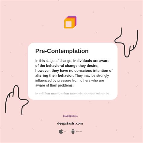 Pre Contemplation Deepstash
