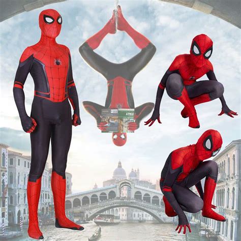 Fantasia Homem Aranha Longe De Casa Cosplay Top Escorrega O Pre O