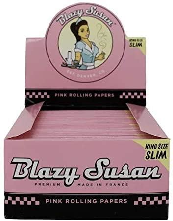 Blazy Susan Pink King Size Slim Rolling Papers – KultureVA