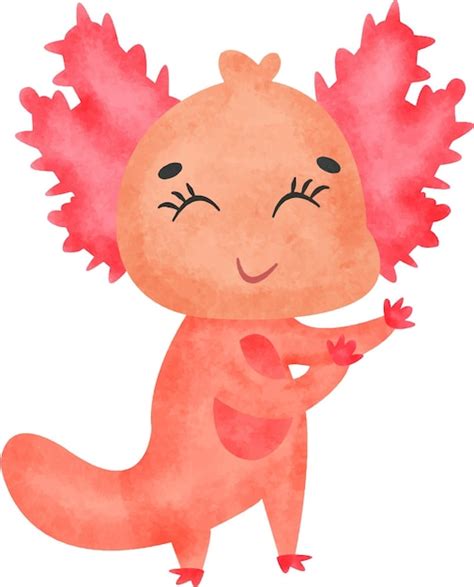 Premium Vector Cute Watercolor Axolotl