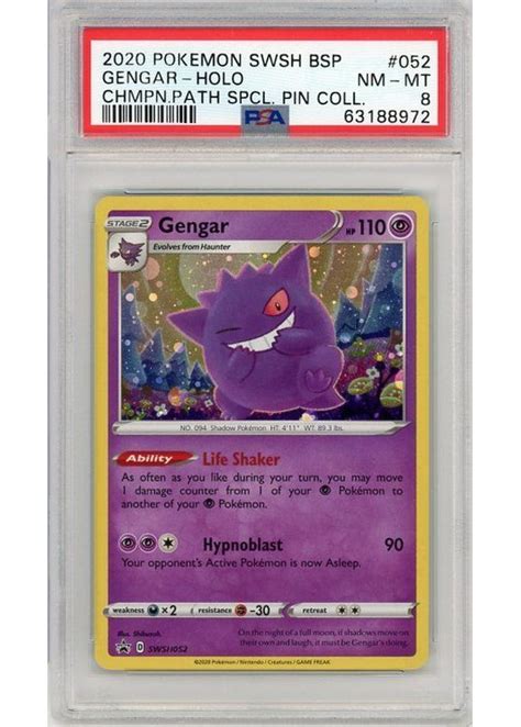 Gengar Psa Gradede Pokemon Kort P Pokemons Dk