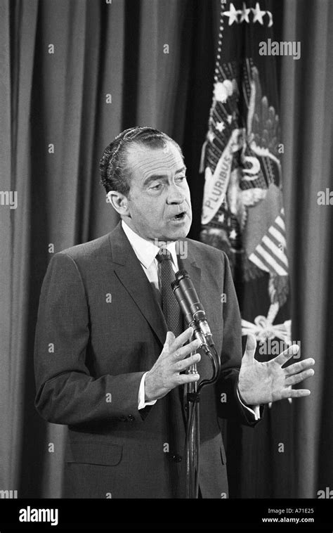 President Richard M Nixon During On Of His Early Press Conferences