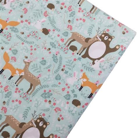 Woodland Nursery 100 Cotton Nursery Fabric Bear Fox Dear Forest