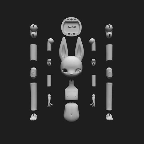 3d File Bjd Doll Stl 3d Model For Printing Bunny Rabbit Furry Anthro