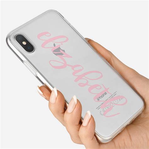 Personalised Name Custom Phone Case Clear Soft Gel With Name Etsy