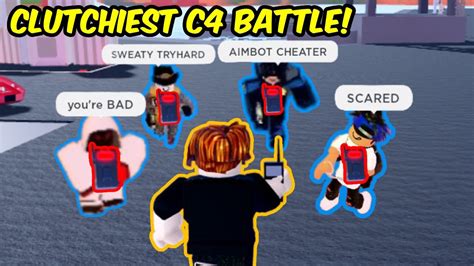 THE CLUTCHIEST C4 COP BATTLE EVER Roblox Jailbreak YouTube