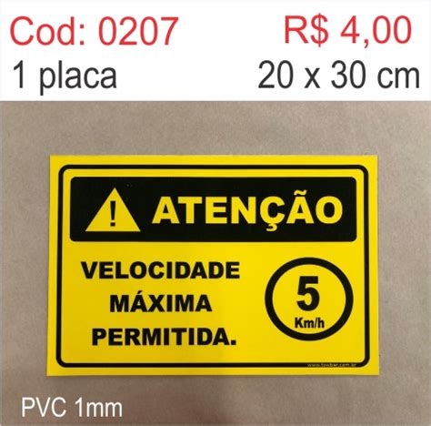 Loja Towbar Placa Aten O Velocidade M Xima Permitida Km H