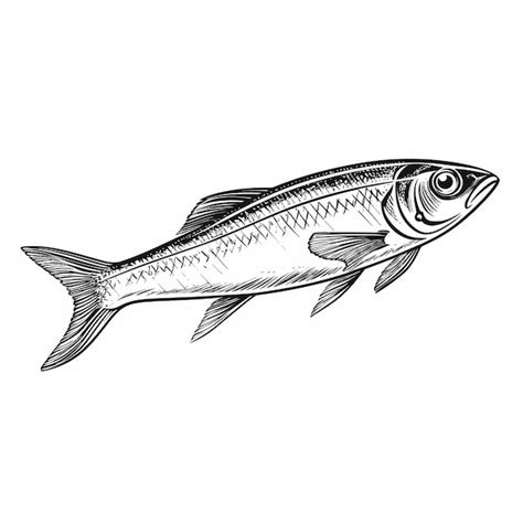 Premium Vector Hand Drawn Sketch Sardine Fish Illustration