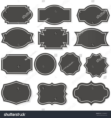 Label Shapes Set Vector Illustration. - 272098607 : Shutterstock