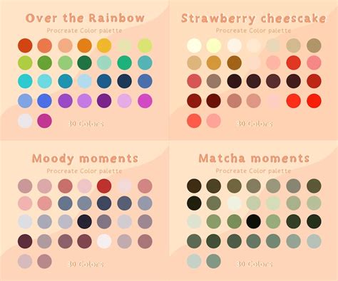 Mega Color Palette Bundle Procreate 720 Colors 24 Palettes Etsy