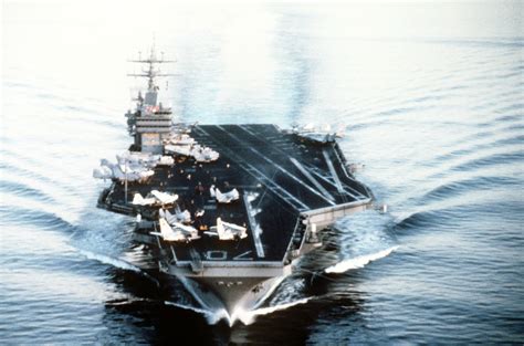 Aerial Bow View Of The Nuclear Powered Aircraft Carrier Uss Carl Vinson Cvn 70 Underway