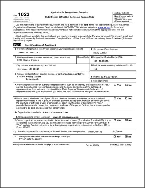 Tax Forms For 501c3 Organizations Form Resume Examples Lv8nerg30o