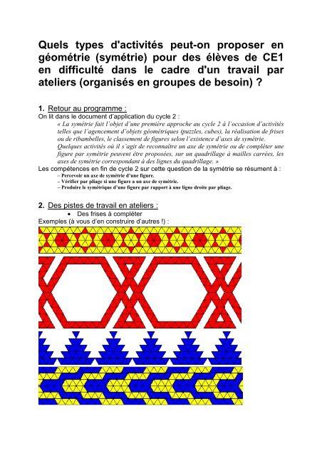 reconnaitre des figures symétriques ce1