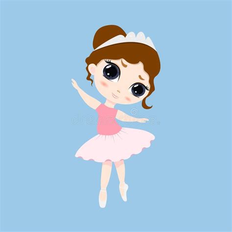 Beautiful Ballerina Girl Pink Dress Tiara Stock Illustrations 210