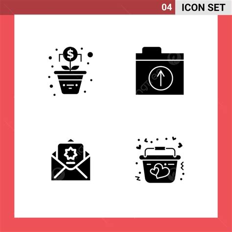 Ui Set Vector Hd PNG Images Set Of 4 Modern Ui Icons Symbols Signs For