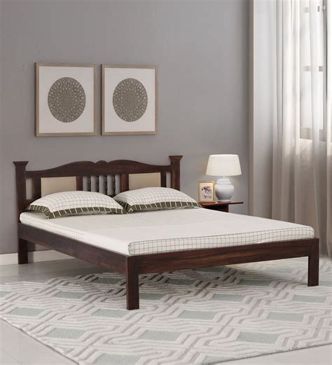 Buy Uttara Sheesham Wood King Size Bed In Provincial Teak Finish With