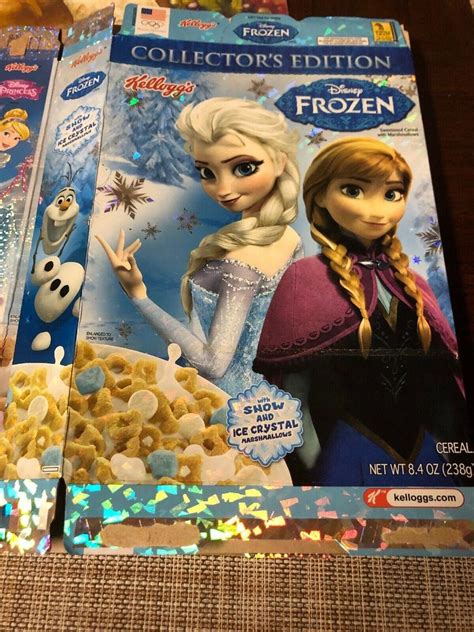 Kelloggs Disney Princess Cereal Empty Boxes Frozen Mulan Cinderella