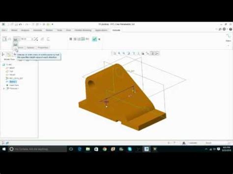 Creo Tutorial 1 On 1 V1 Sketch Extrude YouTube