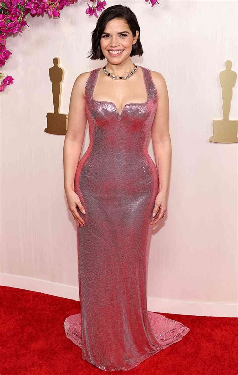 America Ferrera Wears Barbie Pink Dress For Oscars 2024 Red Carpet Photos