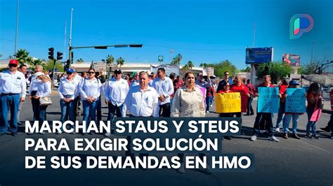 Marchan Staus y Steus para exigir solución de sus demandas en