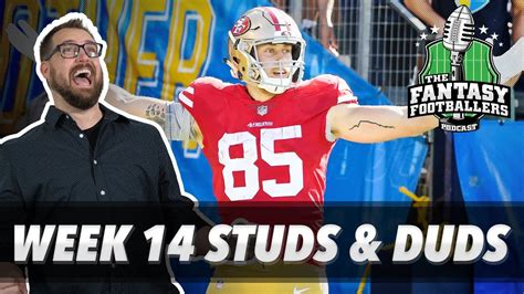 Fantasy Football 2018 Week 14 Studs And Duds Rising Stars Say Hello