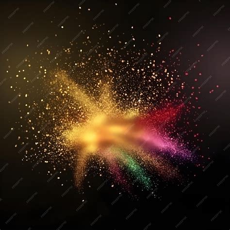 Premium AI Image | A colorful explosion with a black background