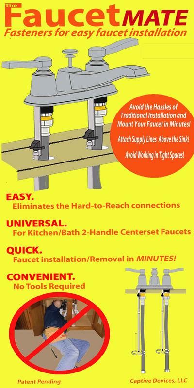 Easy Faucet Installation I Faucetmate Fasteners For Easy Faucet Installation And Removal