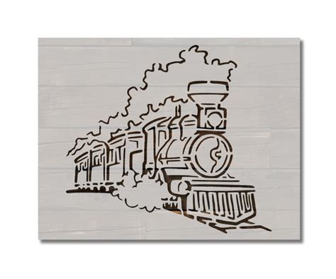 Locomotive Train Steam Engine Custom Stencil 429 Stencilville