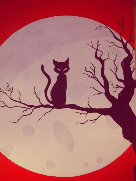 Chat Au Clair De Lune Clair De Lune Art Toile