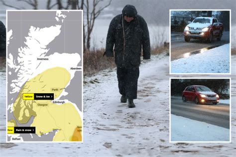 Scottish Weather Scots Wake Up To Snow As Met Office Weather Warnings