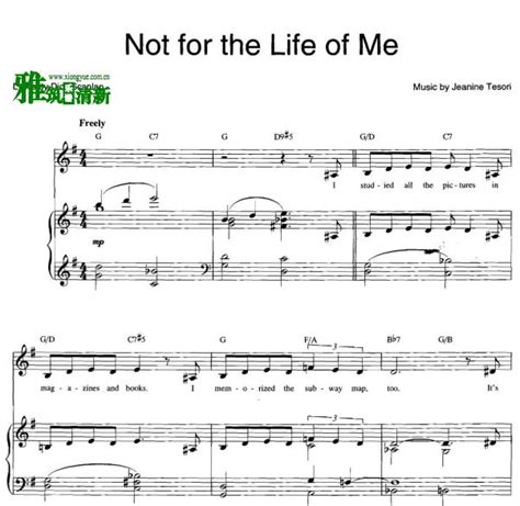 音乐剧thoroughly Modern Millie摩登米莉 Not For The Life Of Me声乐钢琴谱