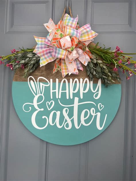 Easter Easter Front Door Hanger Easter Sign Happy Easter Easter Door