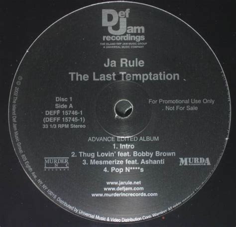 Ja Rule - The Last Temptation (2002, Clean, Vinyl) | Discogs