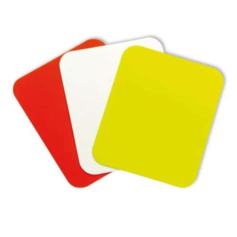 Cartons Arbitre Jaune Rouge Blanc Casalsport