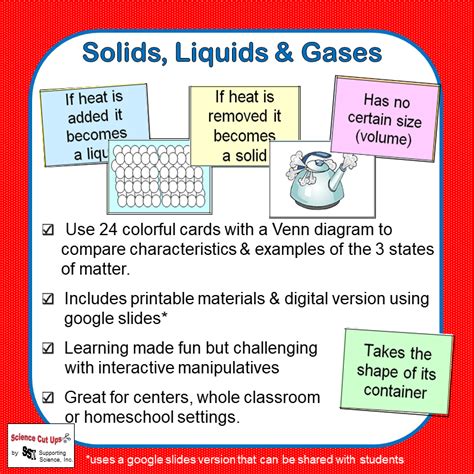 Examples Of Solids Liquids And Gases