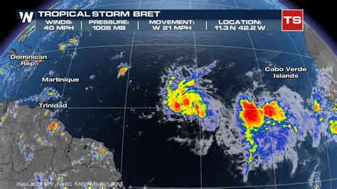 WeatherNation On Twitter NHC UPDATE Tropical Storm Bret Has Formed