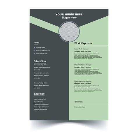 Job Resume Creative Design 2023 15367070 Vector Art At Vecteezy