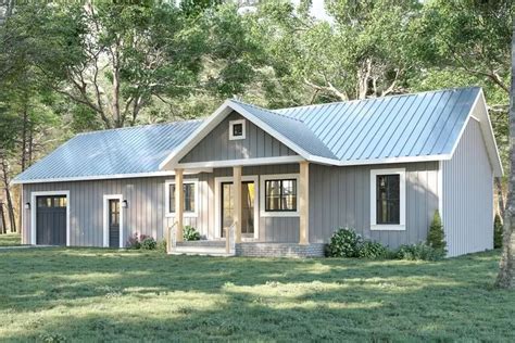 Plan Dh Bed Barndominium House Plan With Oversized Garage